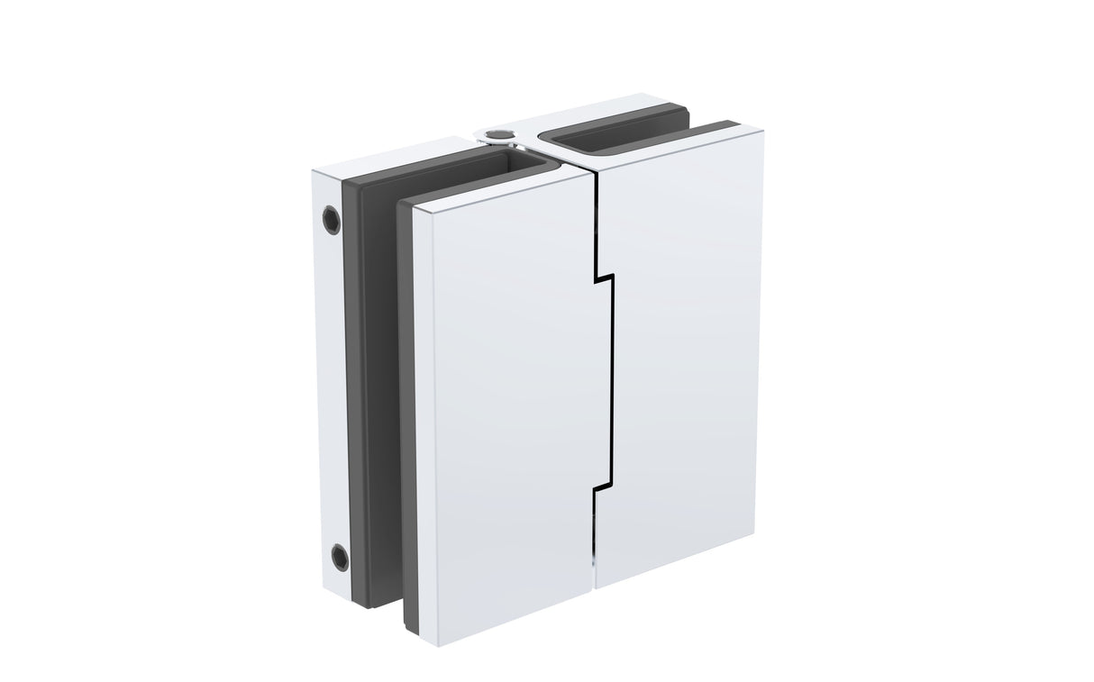DAL180 Heavy Duty Glass to Glass 180 Dallas Square Hinge
