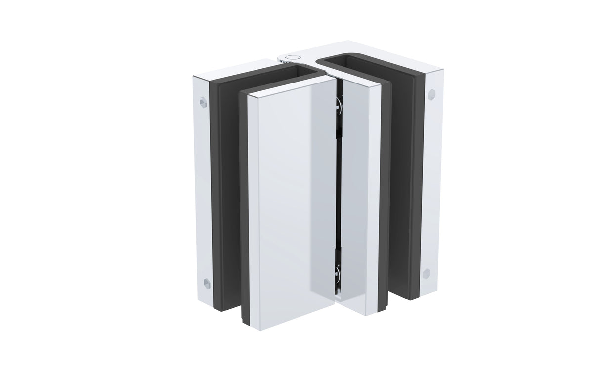 DAL090 Heavy Duty Glass to Glass 90 Dallas Square Hinge