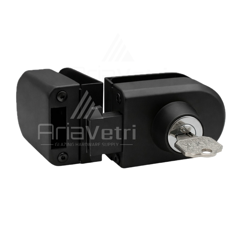ALD423 Slip on Oval Deadbolt Glass to Glass Lock with Hook Sliding Door