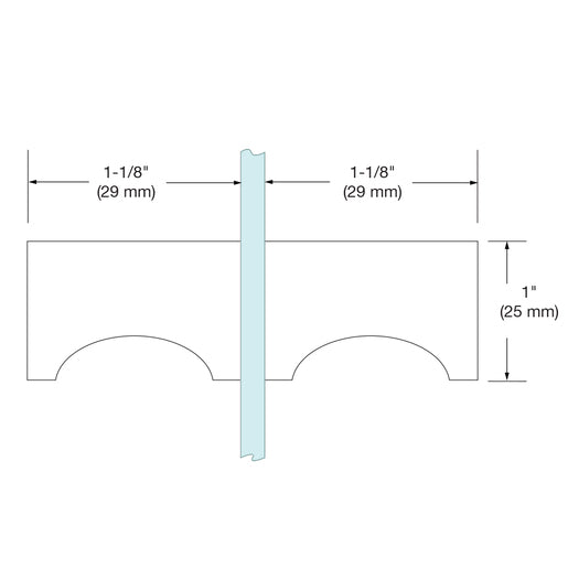 AKN140 Back-to-Back E-Z Grip Style Knobs