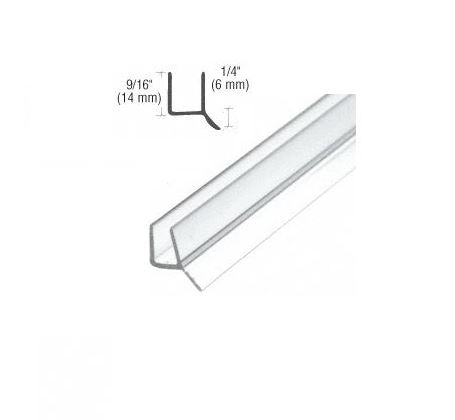 A880W Dual Durometer 95IN PVC Seal and Wipe for 3/8" Glass