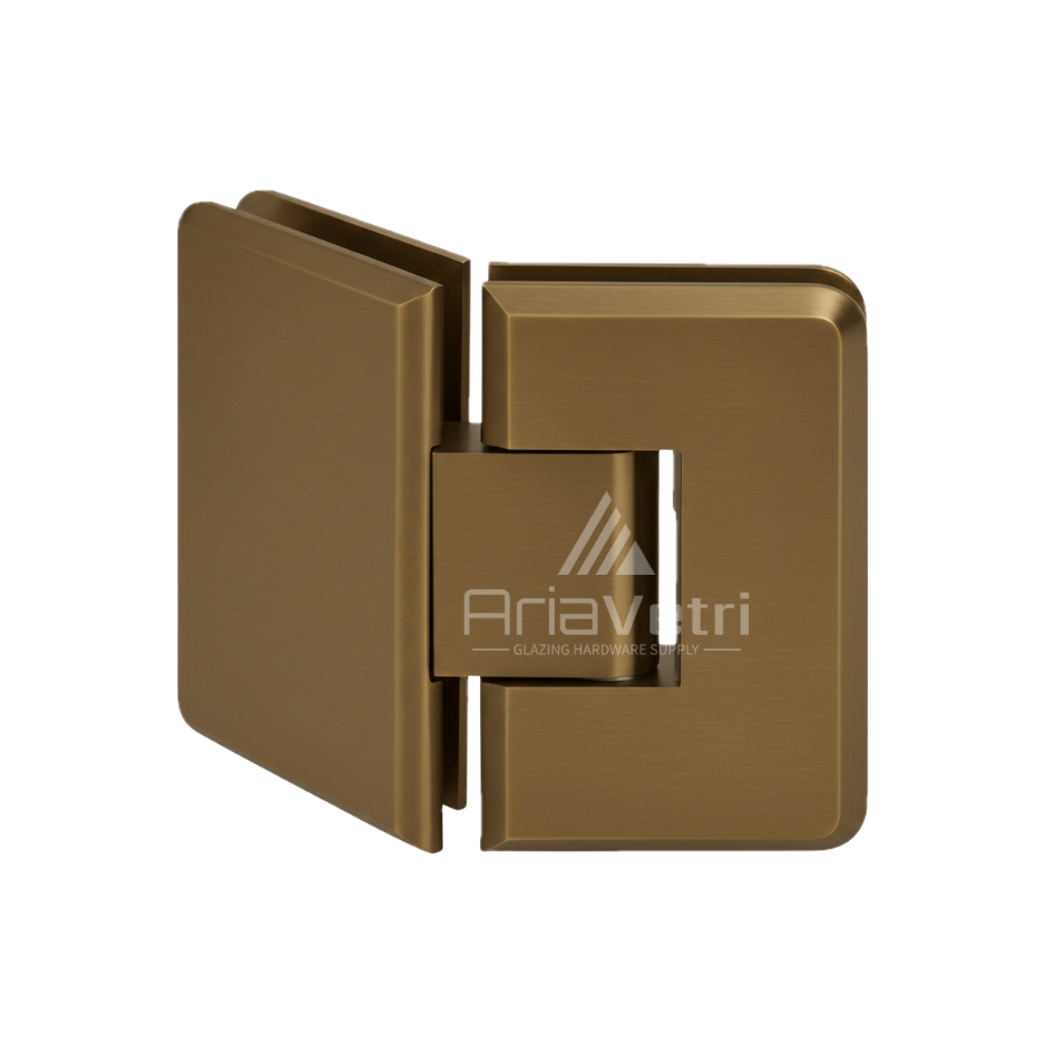 AC345 Heavy Duty Glass to Glass Adjustable 135 (045) Woodstock Radius Corner Hinge