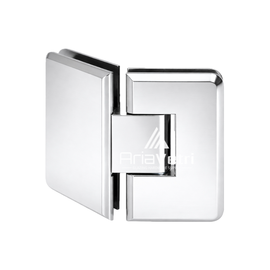 AC345 Heavy Duty Glass to Glass Adjustable 135 (045) Woodstock Radius Corner Hinge