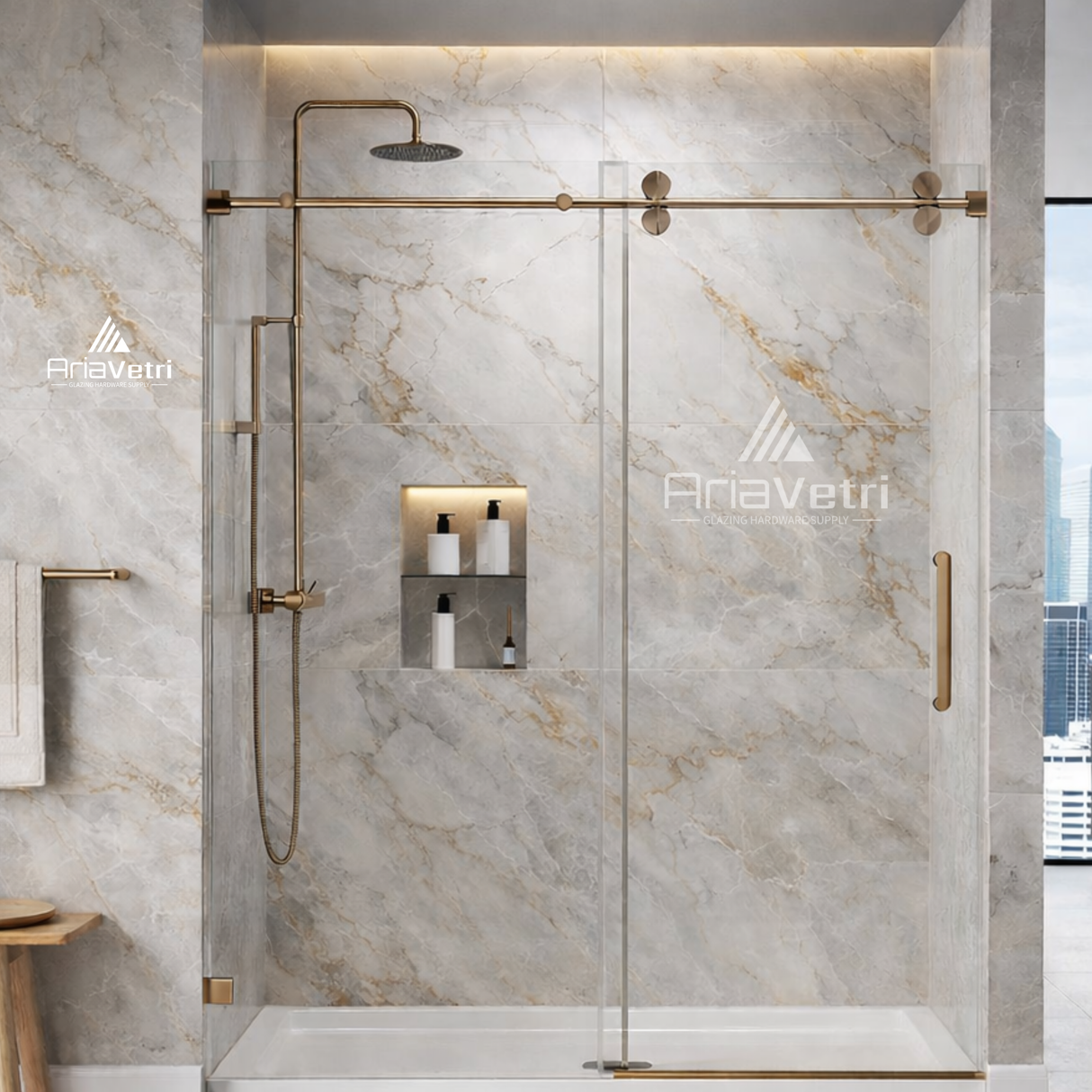 ACRES78 Single Door Round Bar SLIDING SYSTEM