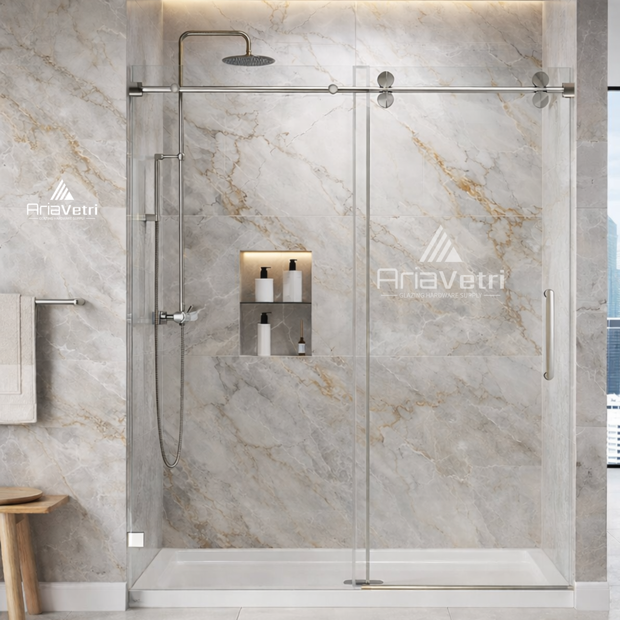 ACRES78 Single Door Round Bar SLIDING SYSTEM