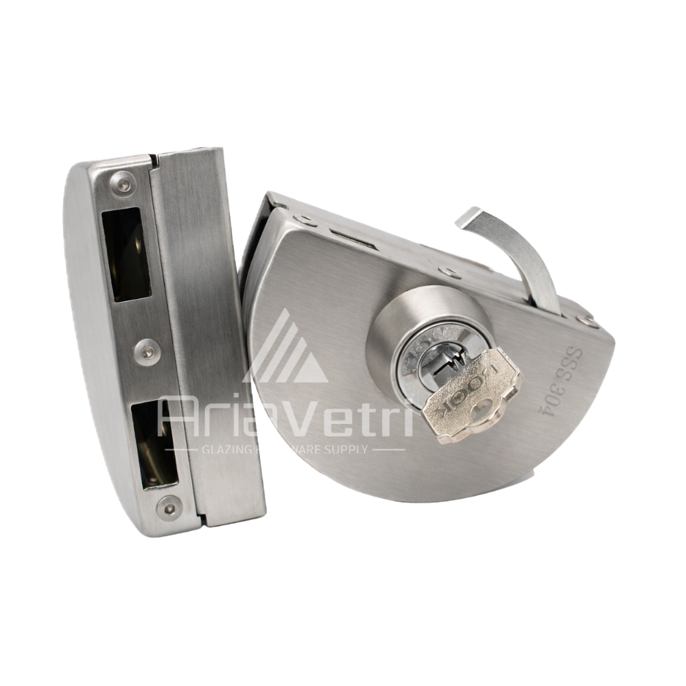 ALD402 Slip-On Half Moon Lock for Glass to Glass