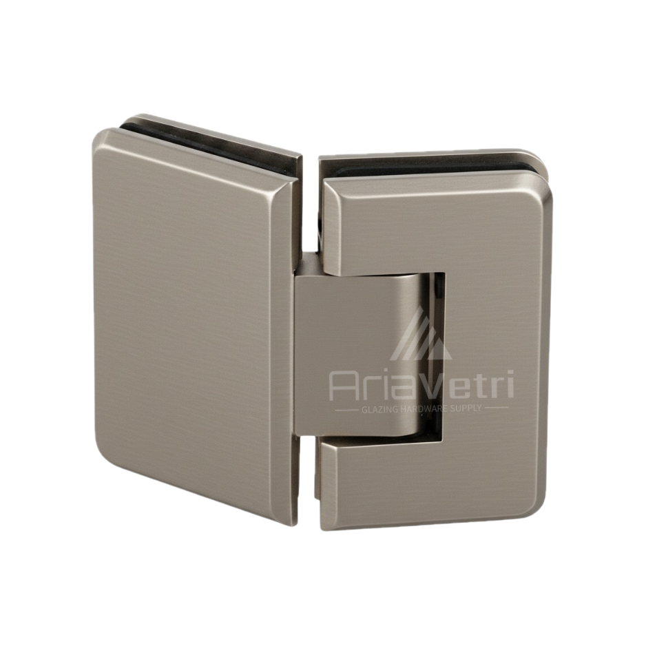 AP045 Glass to Glass 135 (045) degree Portugal Radius Corner Hinge