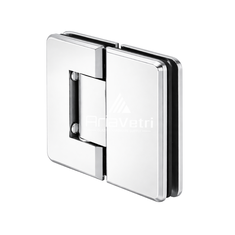 AP180 Glass to Glass 180 degree Portugal Radius Corner Hinge