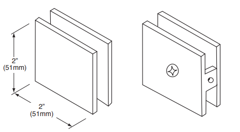 ASC4 Square Glass Clamp