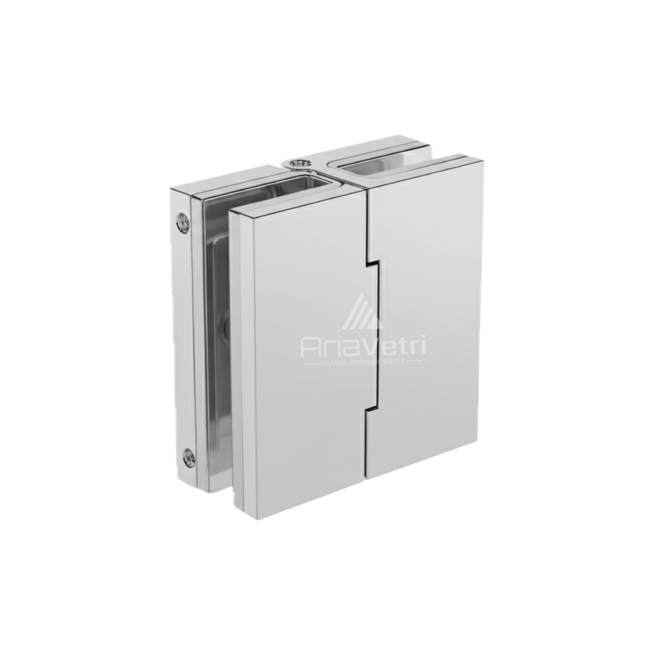 DAL180 Heavy Duty Glass to Glass 180 Dallas Square Hinge