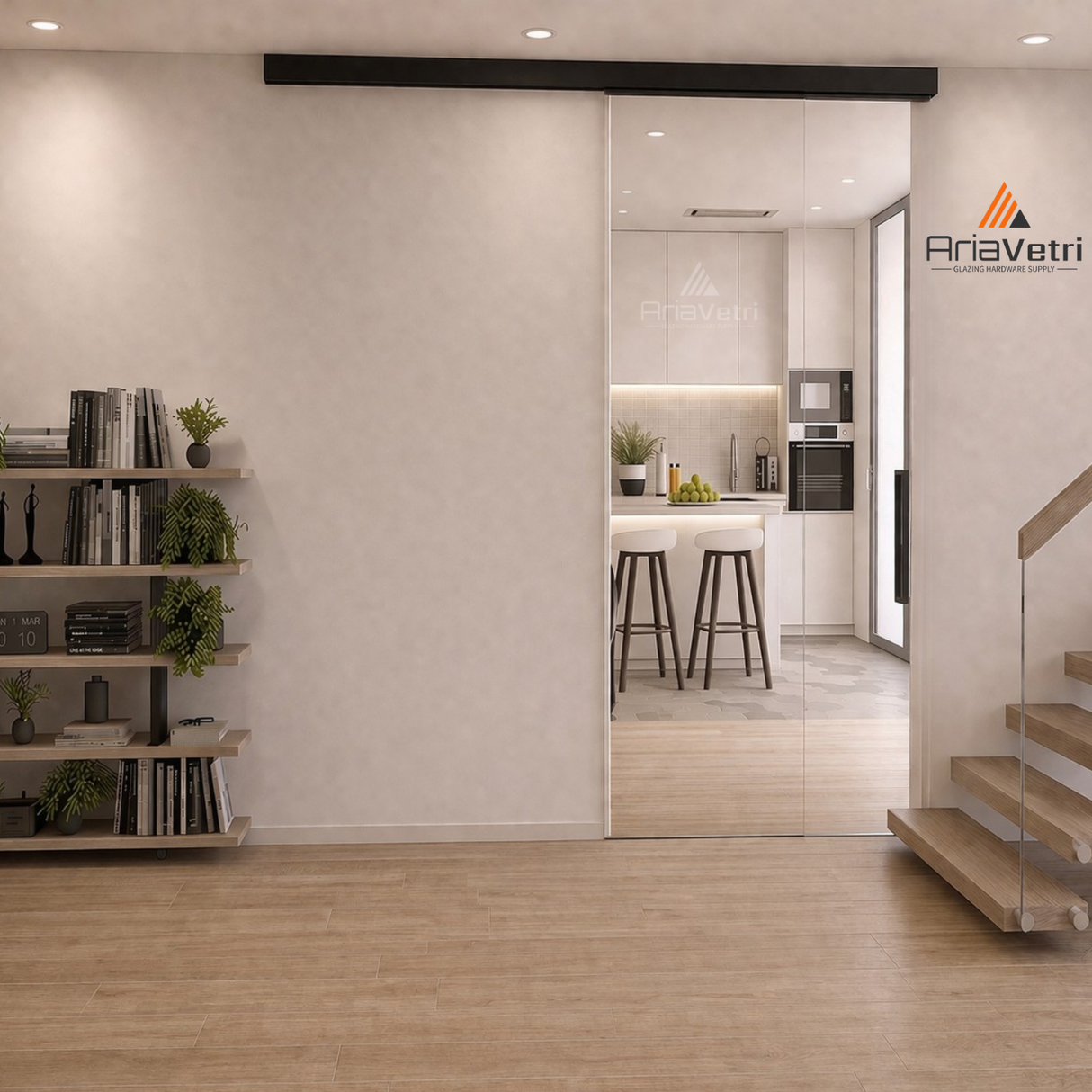 GLD1 GlideWall Single Sliding Door Kit with SoftBrake