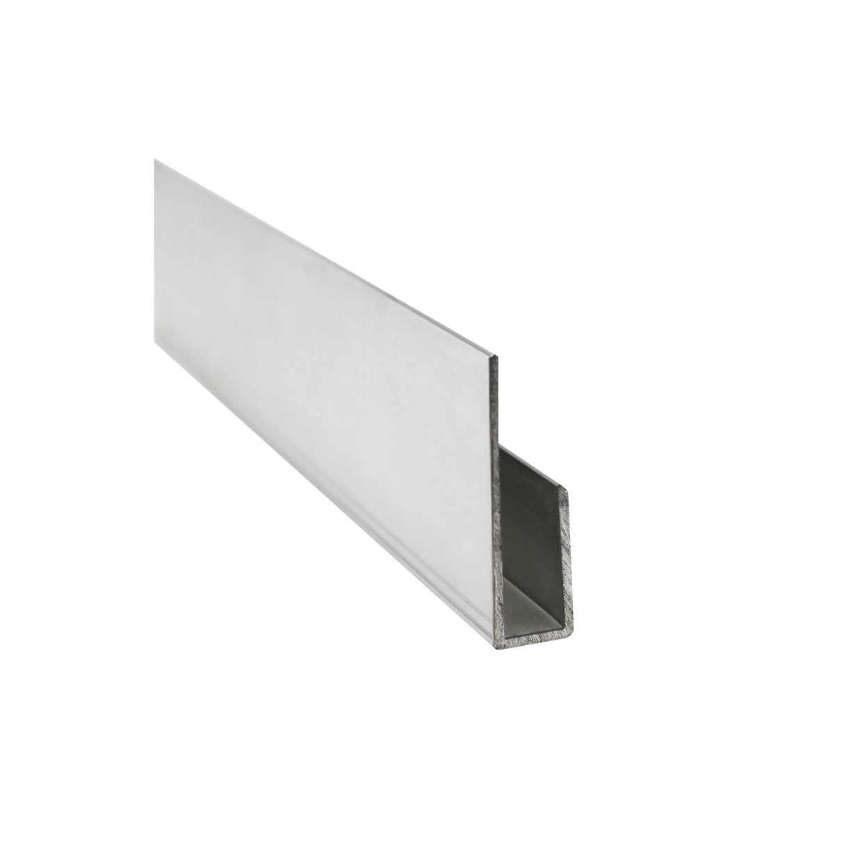 AJ645 for 1/4" Mirror Glass Deep Nose Aluminum J-Channel 144" Long