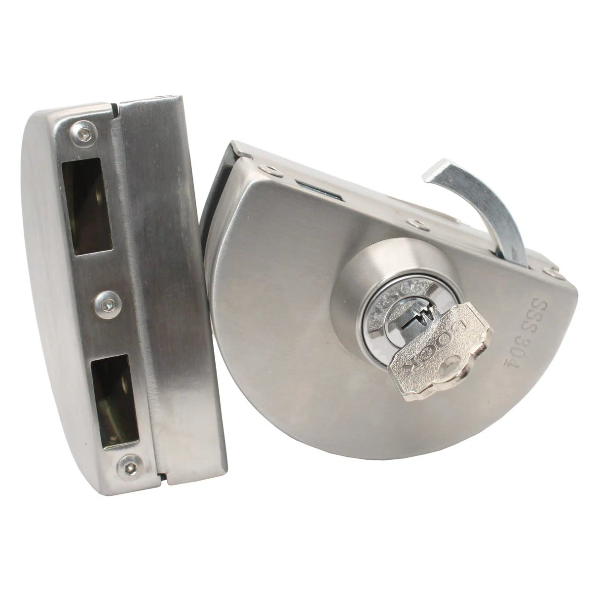 ALD402 Slip-On Half Moon Lock for Glass to Glass