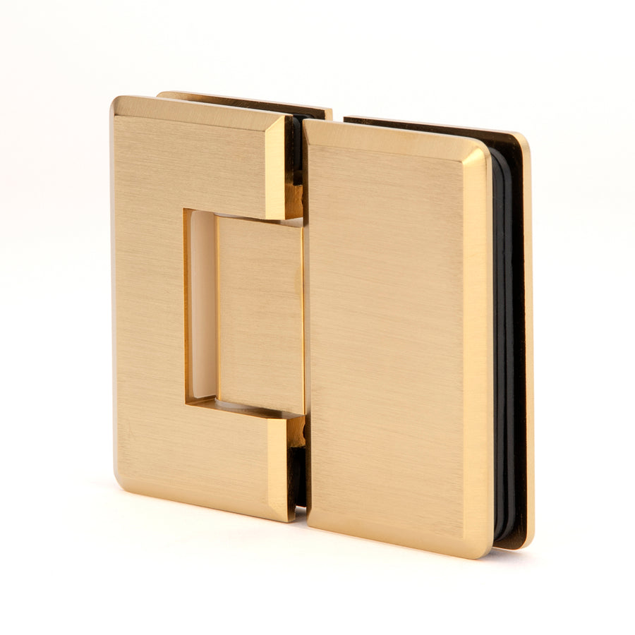 AC180 Heavy Duty Glass to Glass 180 Woodstock Radius Corner Hinge