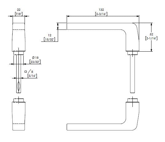 CAS15611 Eurostyle lever handle set