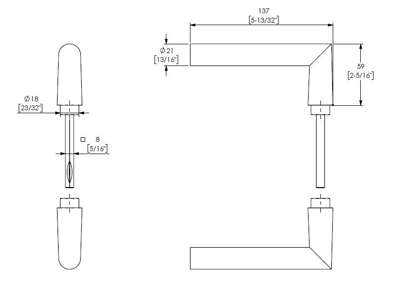 CAS15613 Eurostyle lever handle set