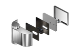 CAS4L81S Latus 80 Round 90 Degree Hold Open Centre Plate Mount Hydraulic Hinge