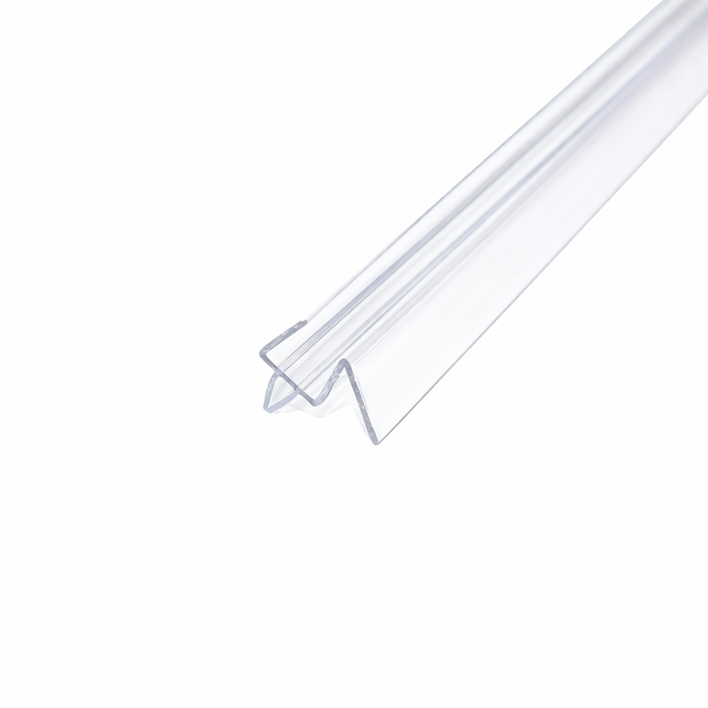 A912W Bottom Door Sweep with Drip Rail 94" long for 1/2" Glass