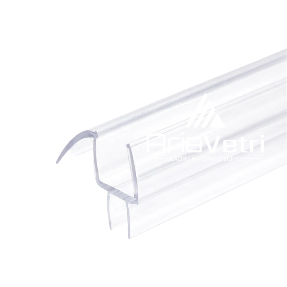 A990W36 Bottom Door Sweep with Drip Rail 36" long for 3/8" Glass