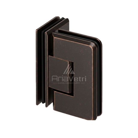 AC090 Heavy Duty Glass to Glass 90 Degree Woodstock Radius Bevelled Hinge