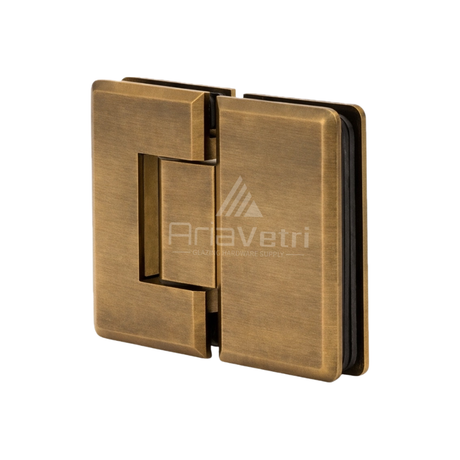 AC180 Heavy Duty Glass to Glass 180 Woodstock Radius Corner Hinge