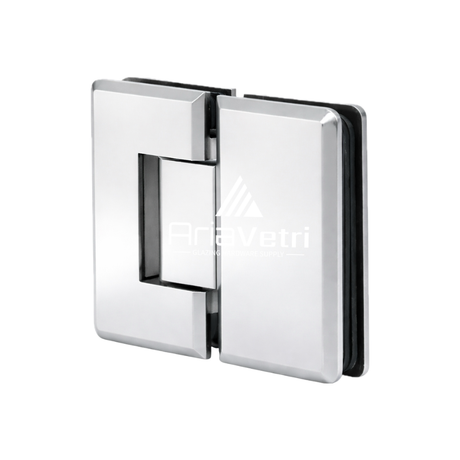 AC180 Heavy Duty Glass to Glass 180 Woodstock Radius Corner Hinge
