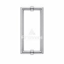 AM12X12 Mitered Tubular Back-to-Back Pull Handles 12"