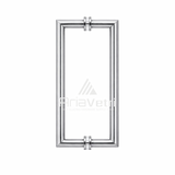 AM12X12 Mitered Tubular Back-to-Back Pull Handles 12"