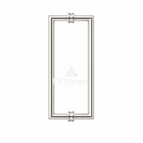 AM24X24 Mitered Tubular Back-to-Back Pull Handle 24"