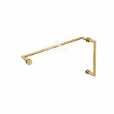 AM6x18 Round 6" Mitered Handle with Round 18" Mitered Towel Bar
