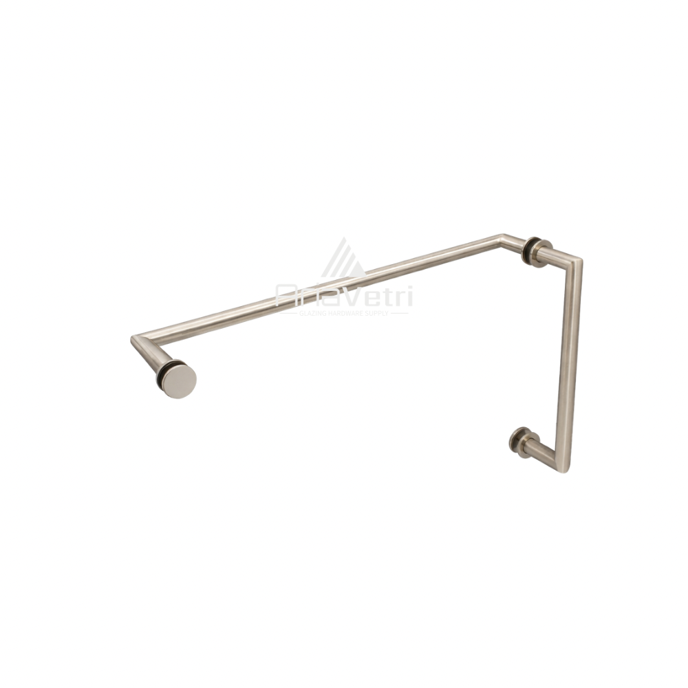 AM6x18 Round 6" Mitered Handle with Round 18" Mitered Towel Bar