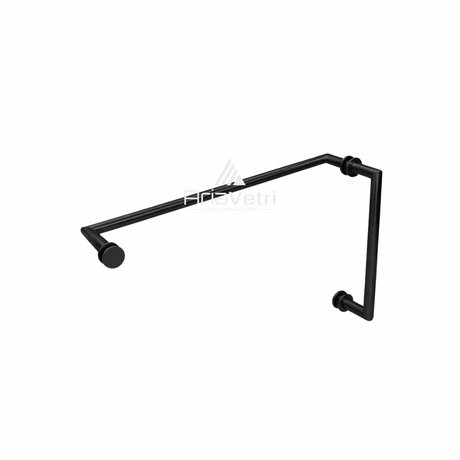 AM6x18 Round 6" Mitered Handle with Round 18" Mitered Towel Bar