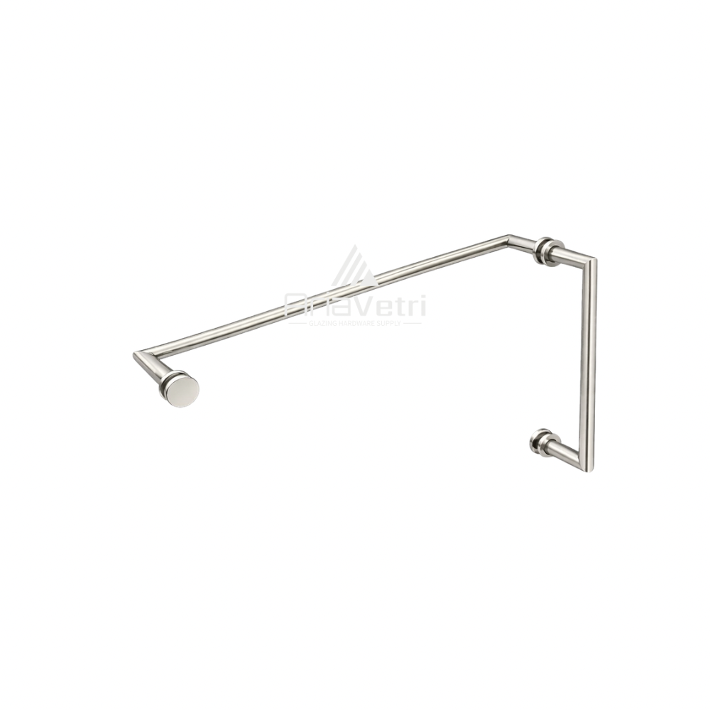 AM6x18 Round 6" Mitered Handle with Round 18" Mitered Towel Bar