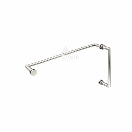 AM6x18 Round 6" Mitered Handle with Round 18" Mitered Towel Bar