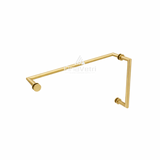 AM6x18 Round 6" Mitered Handle with Round 18" Mitered Towel Bar