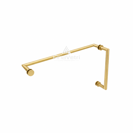 AM6x18 Round 6" Mitered Handle with Round 18" Mitered Towel Bar