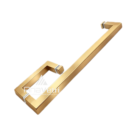 AS6X24 Square 6" Handle with Square 24" Towel Bar