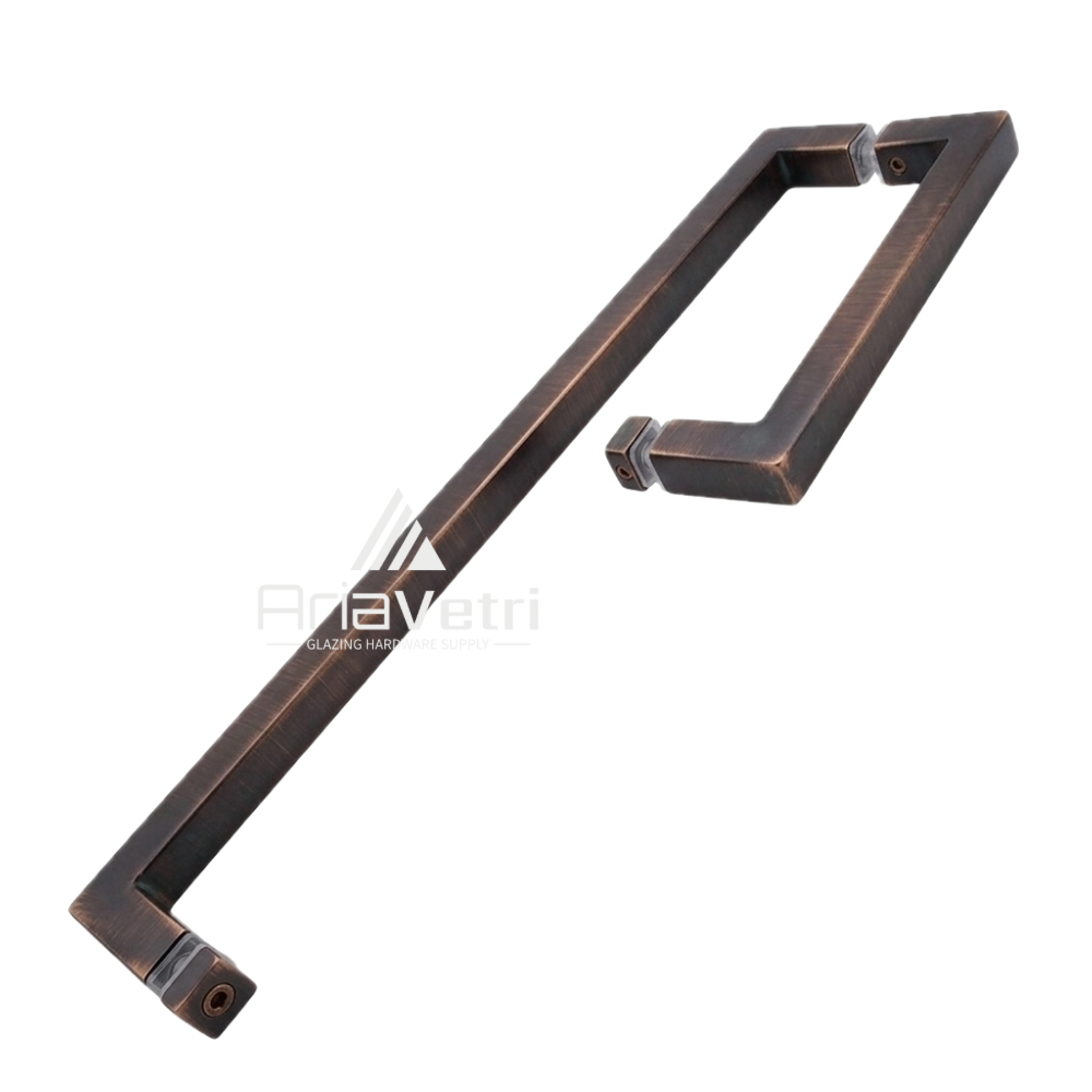 AS8x18 Square 8" Handle with Square 18" Towel Bar