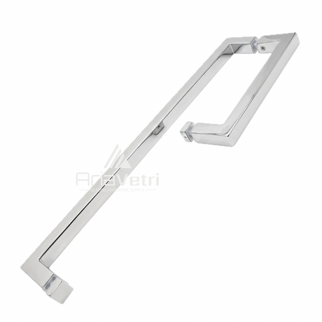 AS8x18 Square 8" Handle with Square 18" Towel Bar