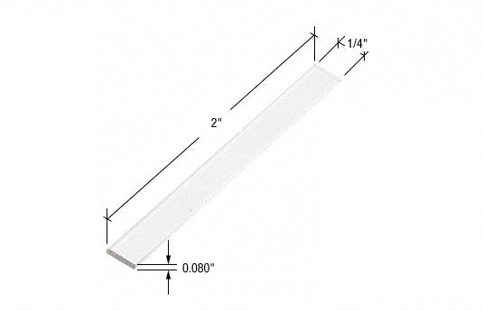 ASB080 Aria 0.080″ X 1/4″ X 2″ Plastic Setting Block