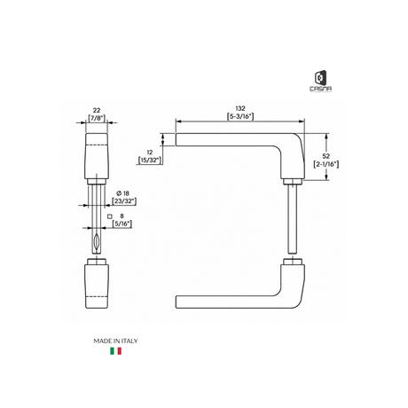 CAS15611 Eurostyle lever handle set