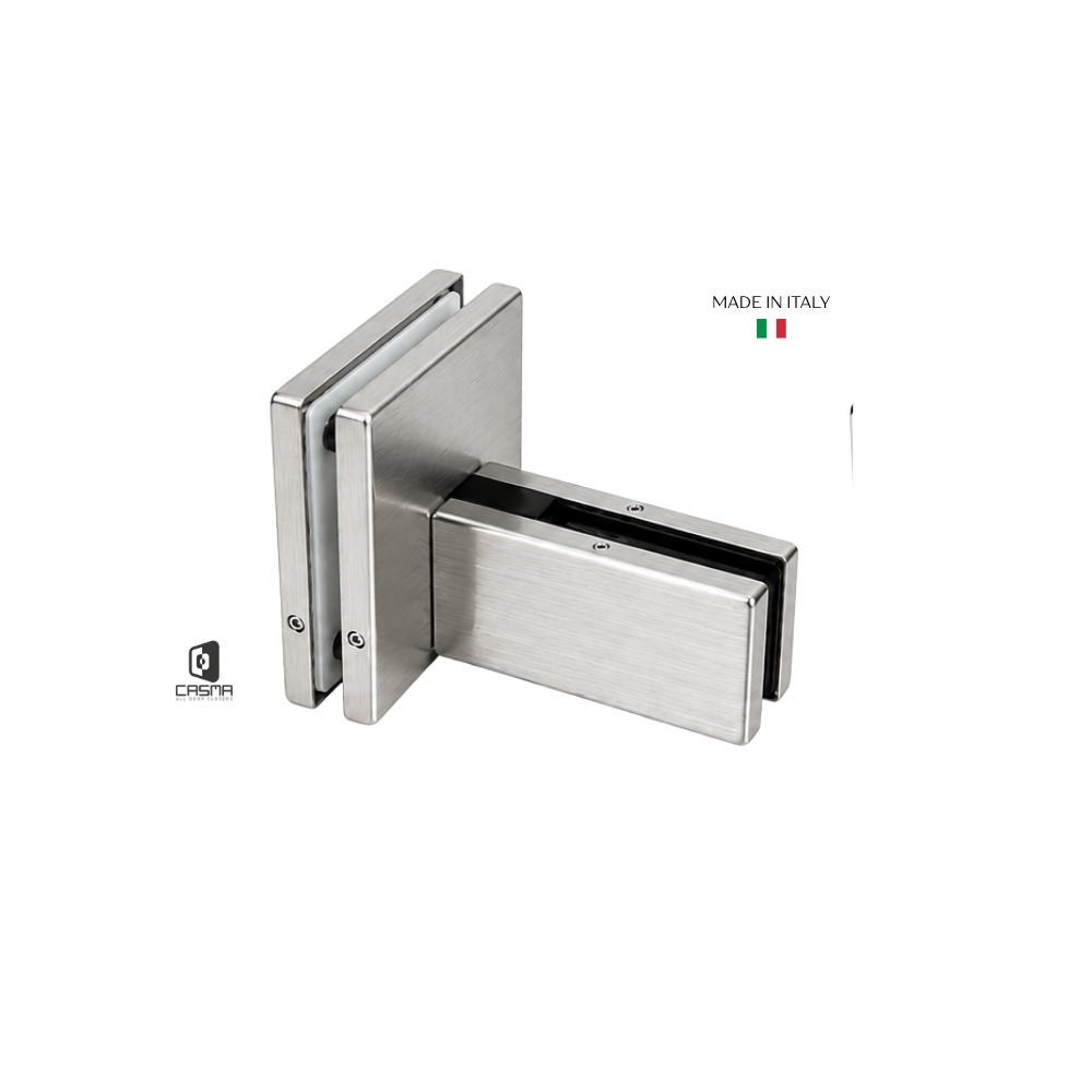 CAS46550 Glass to Glass 4"x4" Patch Fitting Clamp with 1/2" Fin