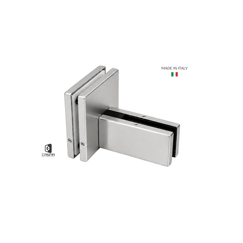 CAS46550 Glass to Glass 4"x4" Patch Fitting Clamp with 1/2" Fin