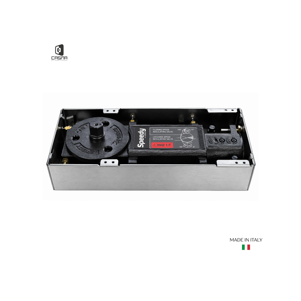 CASM25BH Black 90 Degree Hold Open Floor Closer