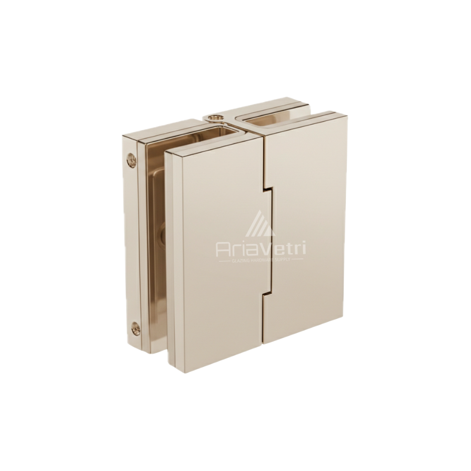 DAL180 Heavy Duty Glass to Glass 180 Dallas Square Hinge