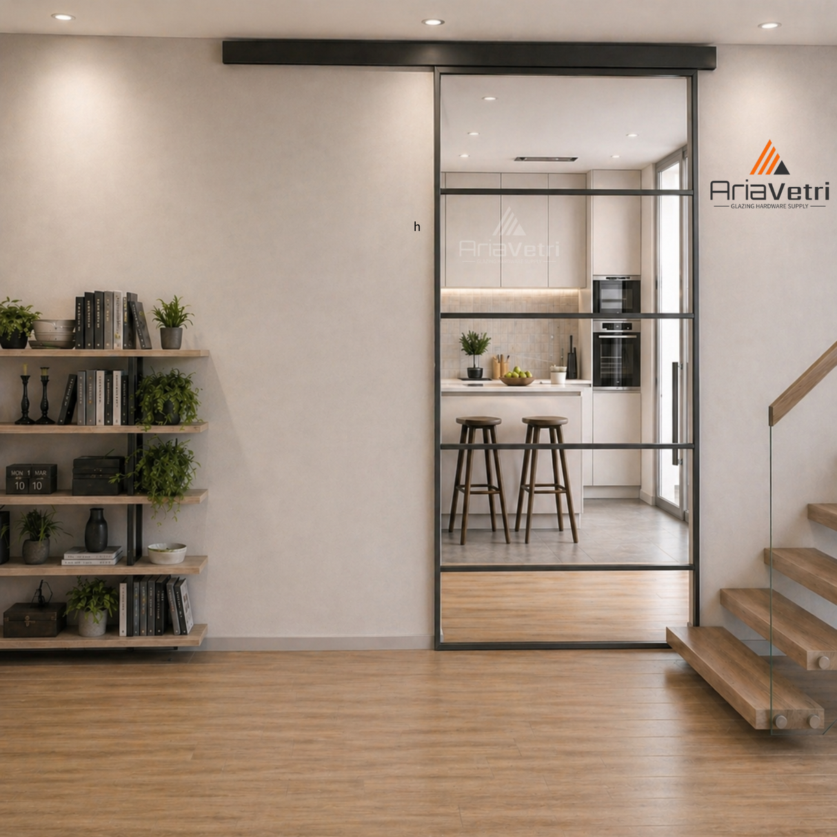 GLD1 GlideWall Single Sliding Door Kit with SoftBrake