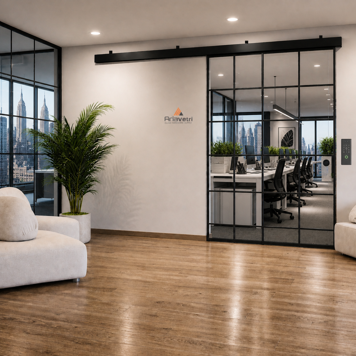 GLDXL1 Heavy Duty GlideWall Single Sliding Door Kit with SoftBrake