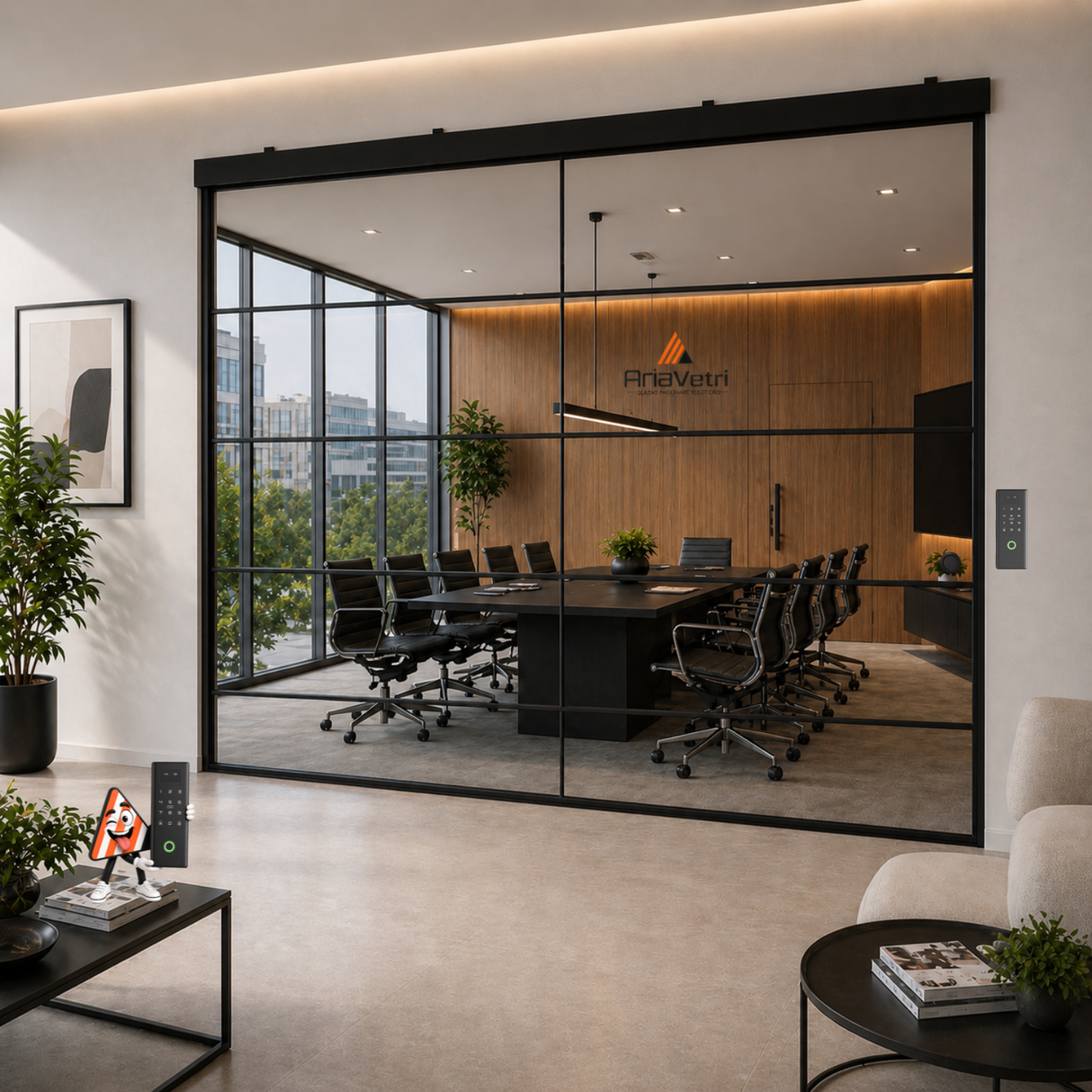 GLDXL2 Heavy Duty GlideWall Single Sliding Door & Fixed Panel Kit with SoftBrake