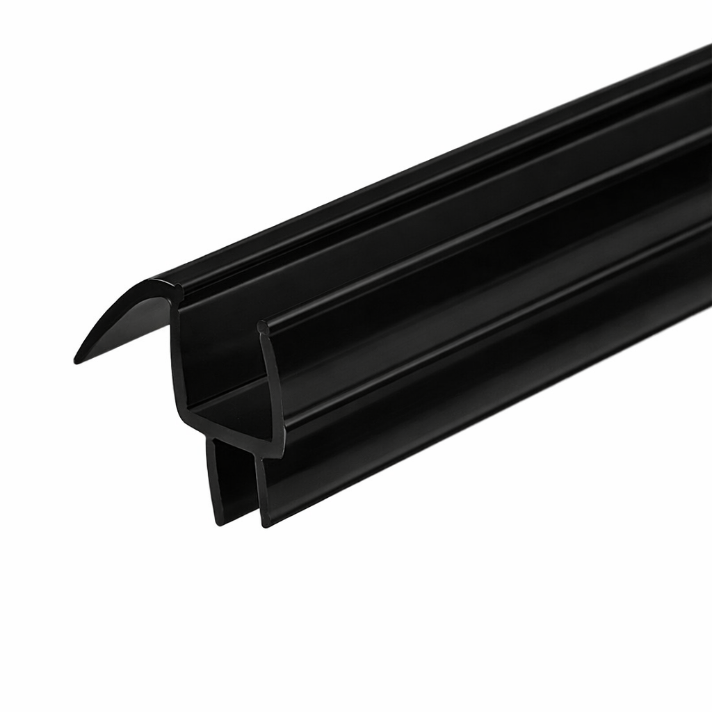 A990W Bottom Door Sweep with Drip Rail 94" long for 3/8" Glass