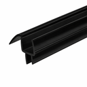 A990W Bottom Door Sweep with Drip Rail 94" long for 3/8" Glass